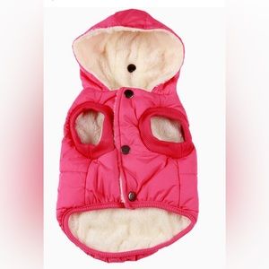 NWOT Size L Pretty Pink Fleece Lined Hooded Coat / Jacket